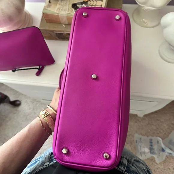 Christian Dior Diorissimo Pink 2 way Shoulder Bag  Silver Hardware - Picture 8 of 16